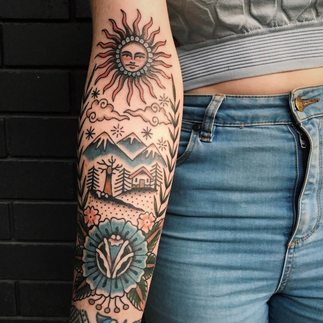 Aggregate 100+ about girl sleeve tattoos best .vn